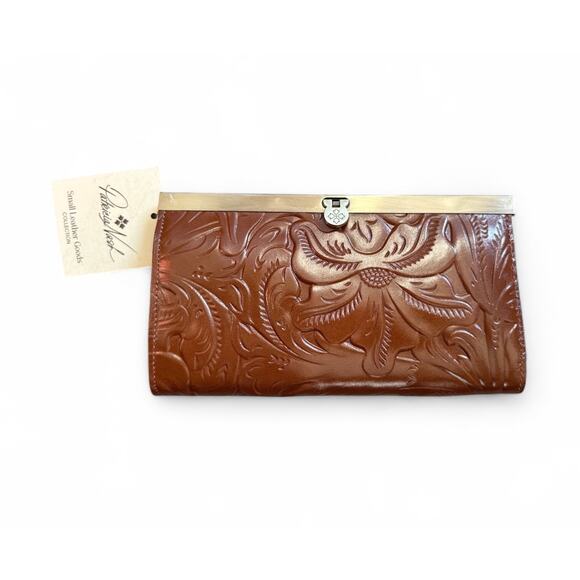 NWT Patricia Nash Cauchy Tooled Leather Frame Wallet, color Florence - Picture 1 of 9
